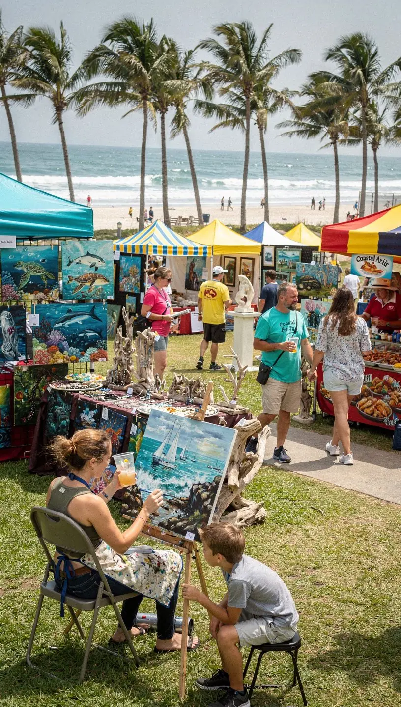 Promoção de festivais costeiros com mídia social.